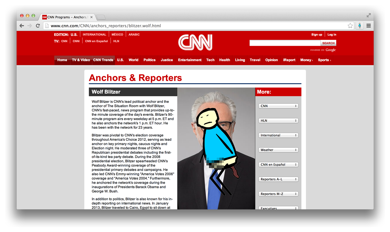 Pooping on cnn.com